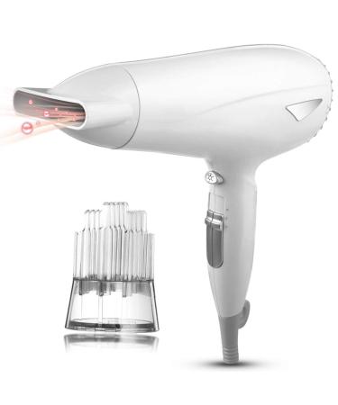 Ionic Hair Dryer 2200 Watt Professional Powerful Blow Dryer with 2 Speed and 3 Heat Powerful Negative Ionic Hairdryer AC Motor Drier Lightweight Fast Drying for Home and Salon Men and Women Small