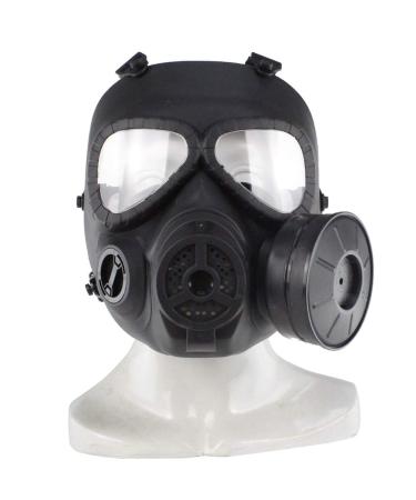 Huenco Tactical Dummy Gas Mask Paintball Full Face Skull CS Mask for Cosplay Protection Halloween Masquerade Bk