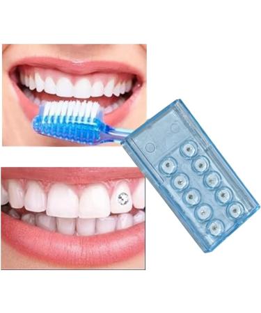 Angelkiss Tooth Gemstone - 10pcs 2mm Crystal Ornaments for Teeth & Nail Jewelry | White & Blue Tooth Jewelry Decoration - Buy Online on GoSupps.com