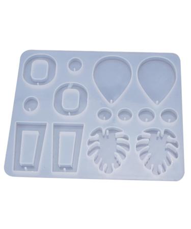 NUOBESTY 1pc Earring Pendant Jewelry Mold Silicone Molds Kids Arts and Crafts Home Diy Silica Mold Cake Mold As Shown 13.7X11.6X0.6CM