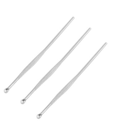 Qtqgoitem 3 x Silver Tone Aluminum Earpick Ear Wax Removers Cleaner (Model: c46 602 72e 79b 2b6)