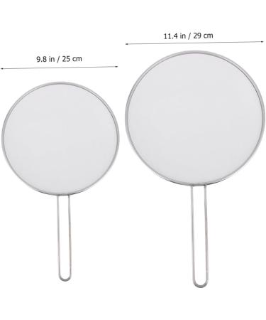 Zerodeko 2pcs Guard Skillet Lid Strainer Stainless Steel Frying Pan Oil Splatter Guard Spatter Shield Frying Splatter Oil Shield Stainless Steel Pan Fry Screen Splatter Screen Fried Sieve Silver 45.00X29.00X1.00CM - Buy Online on GoSupps.com