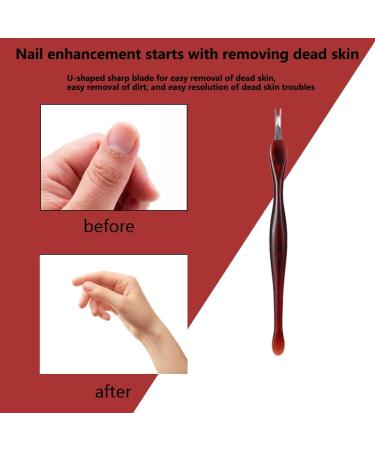 Cuticle Remover 4 Pcs Cuticle Trimmer Cuticle Pusher V Shaped Cuticle Pusher Manicure Dead Skin Removal Tool for Finger and Toenail Care - Buy Online on GoSupps.com