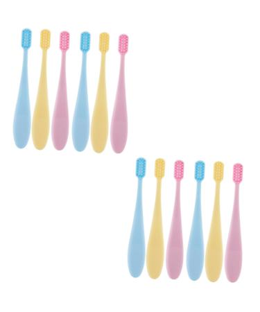 Minkissy 12-part set Child toothbrush Interesting brushbrushes Manual toothbrush toothbrushes for children Portable toothbrush travel toothbrush Tools for tooth cleaning.