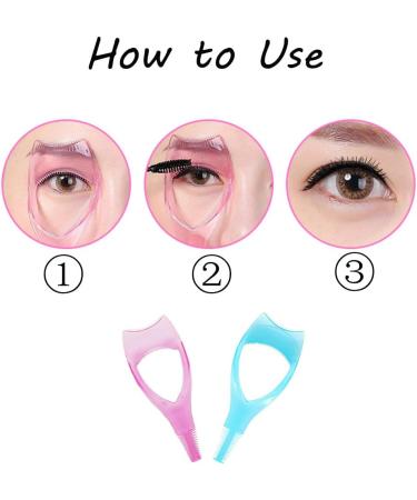 2Pcs Mascara Shield Makeup Eyelash Tool Upper Lower Eye Lashes Protector Applicator Guide Helper With Eyelash Comb - Buy Online on GoSupps.com