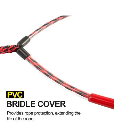 Obcursco 75ft Ski Rope| 5-Section Watersports Rope with EVA Handle for Wakeboard, Water Ski, Kneeboard | Multi Color - Buy Online on GoSupps.com