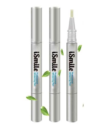 Teeth Whitening Pen (x3) by iSmile | Mint Flavoured Teeth Whitening Pens | Non-Peroxide Professional Dental Grade Gel Formula (Includes: 3X Gel Pens)