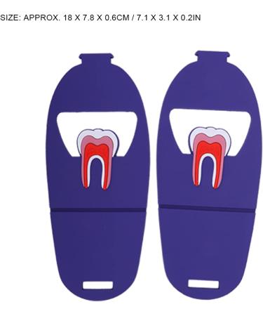 Verdant Touch Tooth-Shaped Card Holder - Purple Dental Stand & Gift for Dentists | Set of 2 - Buy Online on GoSupps.com