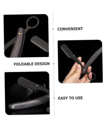 Buy Hemoton Folding Holder for Hairdressing & Shaving | Stainless Steel Men's Razor & Beard Shaver - Vintage & Foldable - Buy Online on GoSupps.com