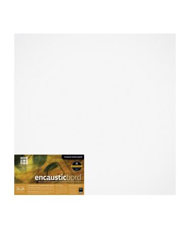 Ampersand Encausticbord Hardboard Panel for Encaustics and Mixed Media  1.5 Inch Depth Cradle  24X24 Inch (ENC152424)
