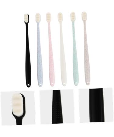 FRCOLOR 6pcs Wave Style Silicone Toothbrush Set - Superior Teeth Cleaning for Adults - International Shipping Available - Buy Online on GoSupps.com