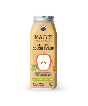 Maty's Organic Mucus Cough Syrup, Made with Organic Honey, Thyme & Ginger - 6 fl oz.