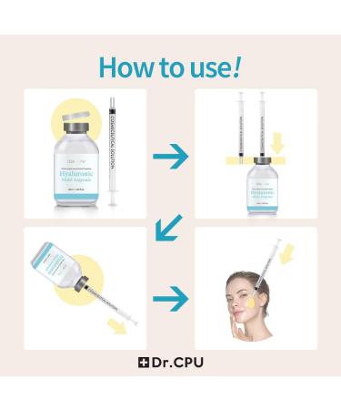 Hyaluronic Moisturizer Ampoule for Dry Skin - Hydrating Serum for Face & Neck | Korean Beauty Skincare 1.69oz - Buy Online on GoSupps.com