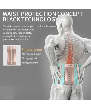 Jalzdieod Thermal Waist Belt Lumbar Support Belt Self Heating Steel Waist Belt for Lumbar Disc Herniation Strain Pain Relief(XL) - Buy Online on GoSupps.com