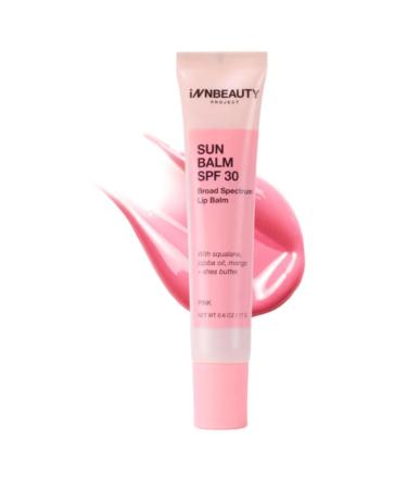 INNBEAUTY Project Sun Balm Mineral SPF 30 Lip Balm with Tint Pink Shade 0.6 OZ (17ml)