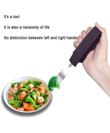 ZQFIDFYR Adaptive Utensils Universal Cuff Utensil Adjustable Holder Strap for Holding Cutlery Fork Teaspoon Tablespoon Parkinsons Utensils for Tremors Arthritis Parkinsons Elderly Adults - Buy Online on GoSupps.com