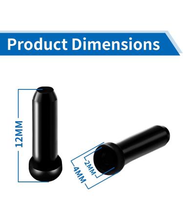 MUQZI Cable End Crimps - 48pcs | Bike Cable End Caps for MTB & Road Bike | Black Brake & Shifter Tips - Buy Online on GoSupps.com
