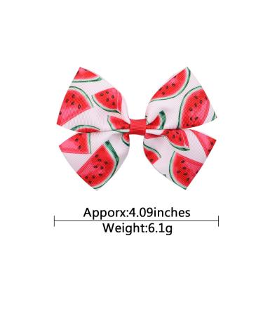 Watermelon Bow Hair Clips - Set of 6 Cute Fruit Hairclips for Girls - BBG22 - Buy Online on GoSupps.com