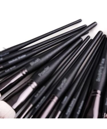 Black Makeup Brush Set - Eyebrow Mascara & Foundation Brushes | Premium Synthetic Makeup Tools for Flawless Application - Buy Online on GoSupps.com
