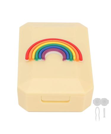 Buy GFHGGGFH Contact Lens Box with Applicator & Tweezers - Stylish Yellow Rainbow Container for Home & Gifts - Buy Online on GoSupps.com