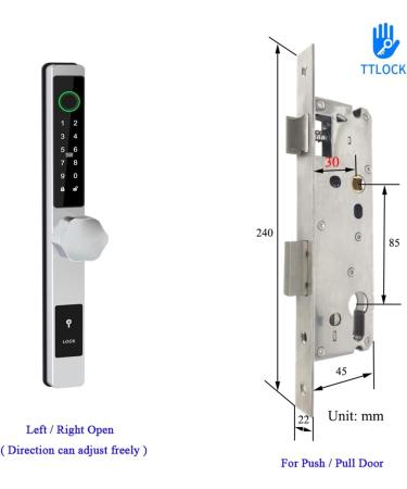 APP Waterproof Smart Fingerprint Password Lock Bridge-Cut Aluminum Alloy for Outdoor Push Pull Sliding Frame Glass Door (Color : Silver A 8535) (Silver B 8540) - Buy Online on GoSupps.com
