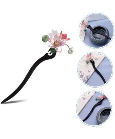 minkissy Hair Deyer Antique Black Wood Hairpin Bride Cheongsam China Hanfu Headdress - Buy Online on GoSupps.com
