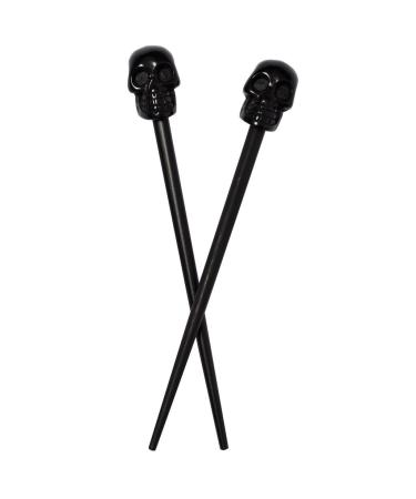 Kreepsville 666 Black Skull Collection Hair Sticks