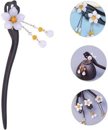 LALAFINA Antique Flower Hairpin Hair Clip Hair Barrettes Hairpin for Women Hair Stick Hair Bun Pin Chinese Hair Fork Hair Decorations Hair Bun Sticks Wooden Girl Accessories Women's - Buy Online on GoSupps.com
