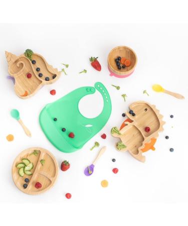 Love Earth Bamboo Baby Weaning Set - Eco-Friendly 5 Piece Set for Babies 3 Months to 6 Years (Purple) - Buy Online on GoSupps.com