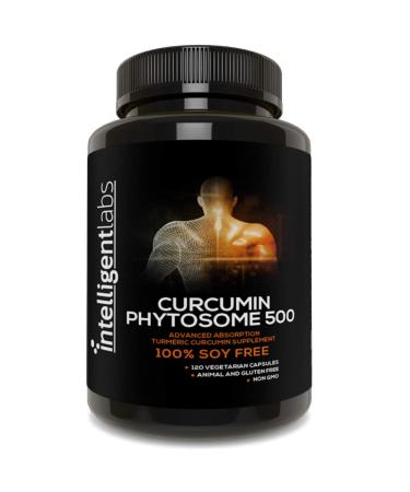 Intelligent Labs Meriva Curcumin Phytosome 2900% Better Absorbed Than Ordinary Turmeric Curcumin 100% Soy Free 120 Capsules Per Bottle Tumeric Curcumin Phytosome Complex (500mg)