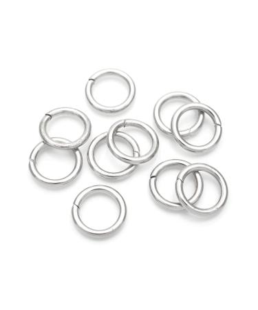 CRAFTMEMORE Open Jump Rings  Split Rings Connectors for DIY Jewelry Finding Making Craft Accessories (8 mm x 100pcs  Silver) 8 mm x 100pcs Silver