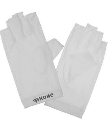 Healeved 2 Pairs Uv Gloves Nail Dryer Uv Glove Gel Manicure Gloves Fingerless Manicure Gloves Uv Shield Gloves Nail Gel Uv Nail Gloves Lamp Fabric Anti-uv White Women's - Buy Online on GoSupps.com