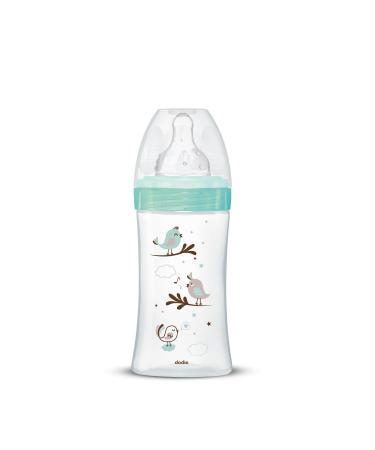 Dodie - Anti-Colic Initiation+ Glass Baby Bottle Bird Green 270ml 0-6 months Round Teat Flow 2