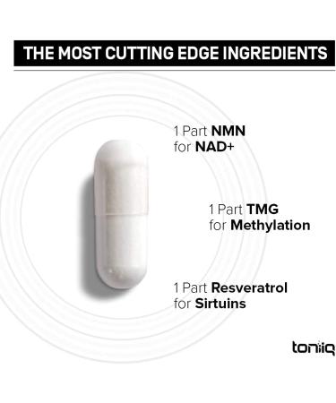 Resveratrol and NMN 1500mg Blend - Ultra High Purity - 3rd Party Tested - with Trimethylglycine - Optimal NMN and NAD Supplement - 90 Capsules - Buy Online on GoSupps.com