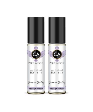 CA Perfume Impression of Emra Sky 11-11 For Women & Men Replica Fragrance Body Oil Dupes Alcohol-Free Essential Aromatherapy Sample Travel Size Concentrated Long Lasting Attar Roll-On 0.3 Fl Oz-X2 Sky 0.66 Fl Oz (Pack of 1)