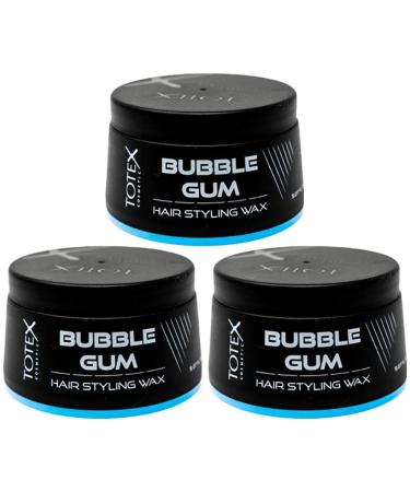 Totex BUBBLE GUM Hair Styling Wax I Bubble Gum Hair Wax I Chewing Gum Scented Hair Wax I Shiny, Natural Hair Look I 150ml (3 Pieces)