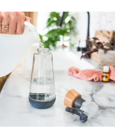 Full Circle 16oz Refillable Glass Spray Bottle with Silicone Boot - Reusable Multi-Use Gray - Buy Online on GoSupps.com