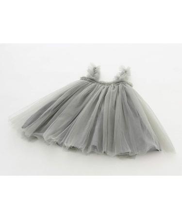 Ugitopi Baby Girls Toddler Tutu Dress | Sleeveless Princess Tulle Sundress | Size 9-36 Months | 2 Years | B-Gray - Buy Online on GoSupps.com