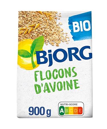 BJJORG. Flocons d'Avoine Bio 900g Petit-d jeuner sain et nerg tique pour bien commencer la journ e- Lot De 3