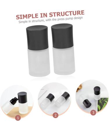4 Pcs Liquid Foundation Press Bottle Travel Glass Bottle Empty Bottle As Shownx2pcs 8.5x3.9cmx2pcs - Buy Online on GoSupps.com