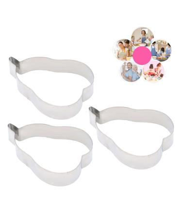OUNONA 3 Pcs Cake Baking Molds Fondant Molds Cake Mold Cookie Mold Gummy Molds Cutting Molds Chocolate Baking Molds Biscuit DIY Baking Molds Stainless Steel Molds Dessert Fudge