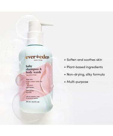 Evereden Baby Shampoo & Body Wash 8.5 fl oz | Non-Toxic Fragrance-Free Gentle Baby Care | Shop Internationally - Buy Online on GoSupps.com