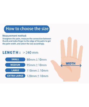 Gants jetable en nitrile Bleu Pack de 100 pieces taille S M L sans poudre pour nettoyage cuisine Gants de protection Large - Buy Online on GoSupps.com