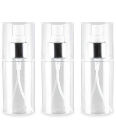 3 x spray bottle (empty) with atomizer - clear - refillable (100ml - 532631)