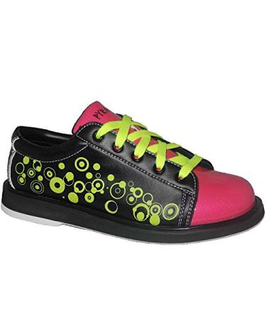 Pyramid Youth Rain Black/Hot Pink/Lime Green Bowling Shoes 1 Youth