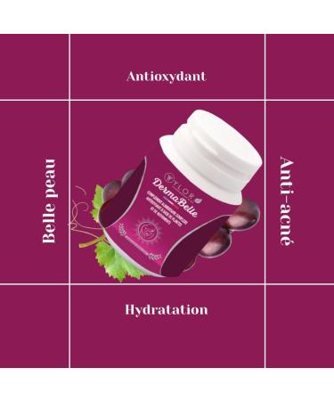 Antioxydant Puissant Beaut de la Peau| Poudre de Bardane + Extrait de P pins de Raisin OPC et d olive + Poudre de p tales de rose |60 G lules Vegan | Anti imperfections bouton | Derma Belle - Buy Online on GoSupps.com
