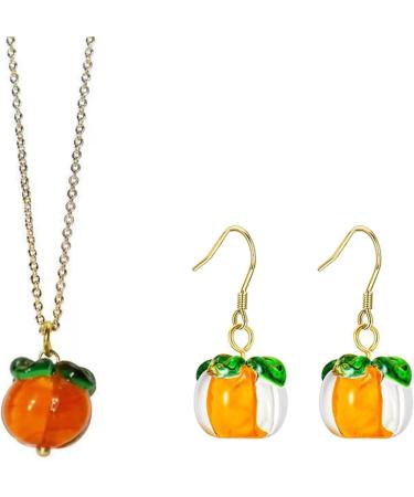 Vsilay Lianxue Orange Persimmon Collarbone Necklace - Unique Jewelry Gift for Women | International Shipping - Buy Online on GoSupps.com