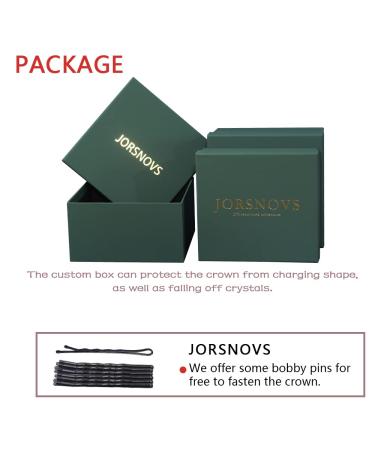 Jorsnovs Cubic Zirconia Bridal Crown - CZ Princess Tiara for Wedding, Prom & Birthday Parties - Buy Online on GoSupps.com
