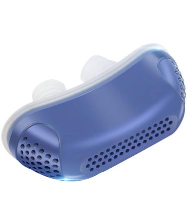 Electric Silicone Anti Snoring Stopper Smart Adjustable Snore Stopper Electronic Anti Snoring Aid Double Eddy Current Fan Designs Snoring Solution Improved Nighttime Slee(Size:55 x 40mm Color:Blue) 55 x 40mm Blue