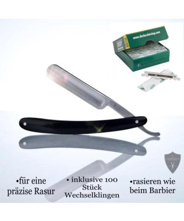 Hairlich Knife Set for Wet Shaving | Classic Beard Razor with Changeable Derby Blades | Precision Shaving for Men - Buy Online on GoSupps.com